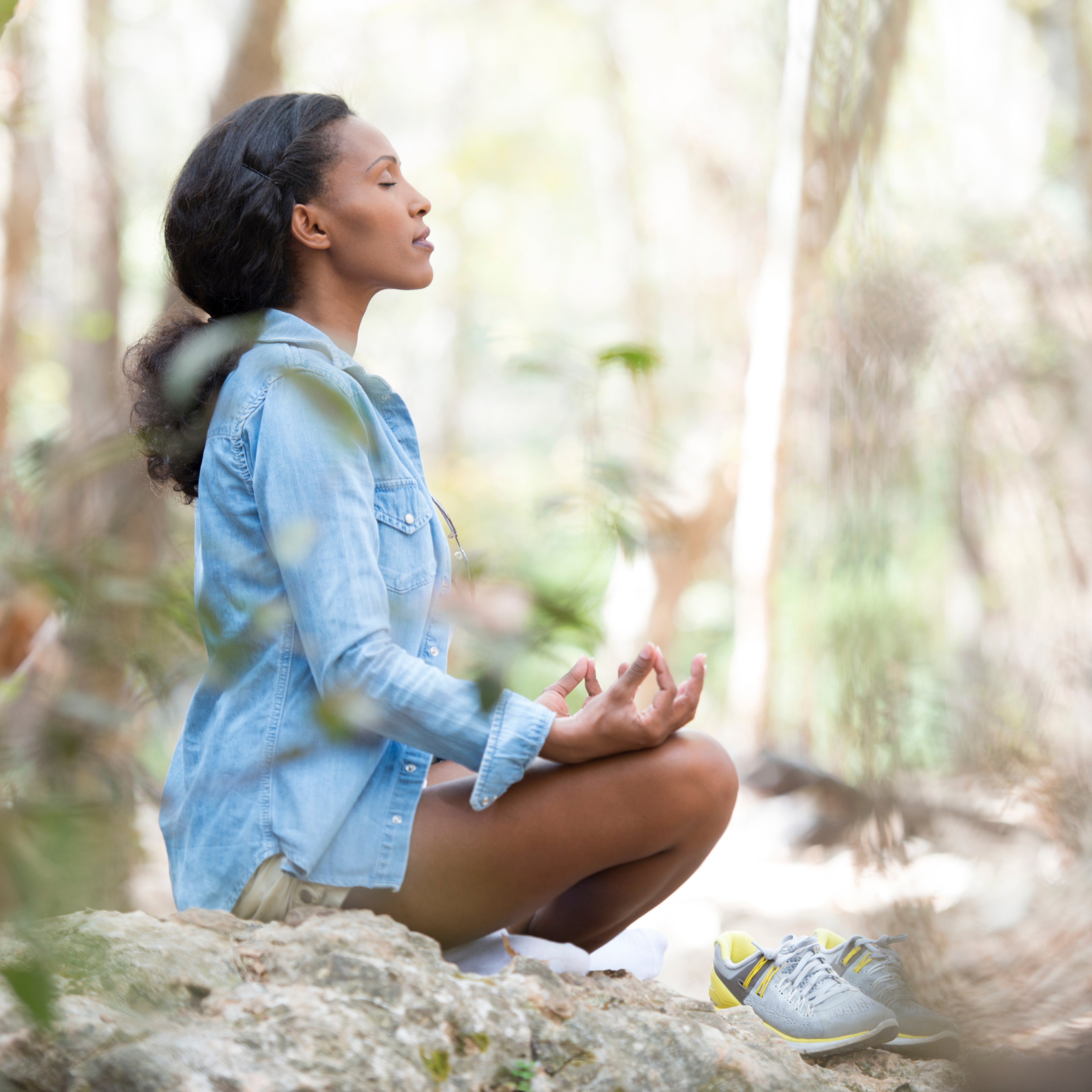 woman meditating